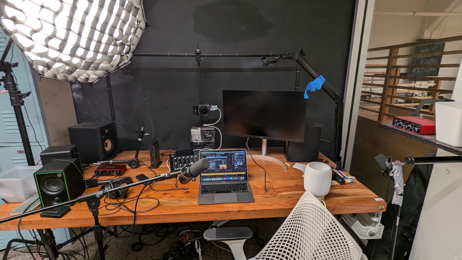 the recording setup
